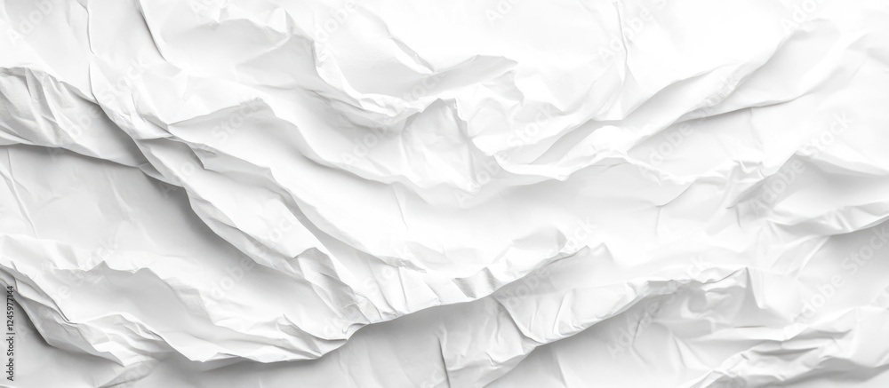 Poster Textured crumpled white paper background for creative design and advertising needs with ample copy space for your content.