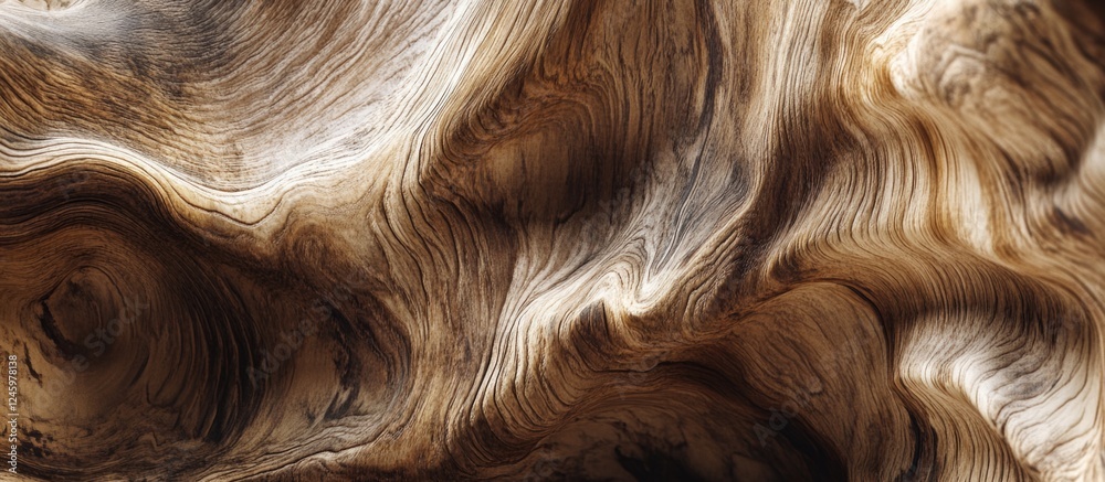 Aufkleber Natural wood grain texture with intricate patterns and warm tones ideal for backgrounds, design projects, and artistic applications.