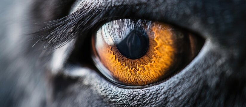 Cow Eye Close-Up with Rich Texture and Warm Tones Ideal for Nature Themes and Text Placement