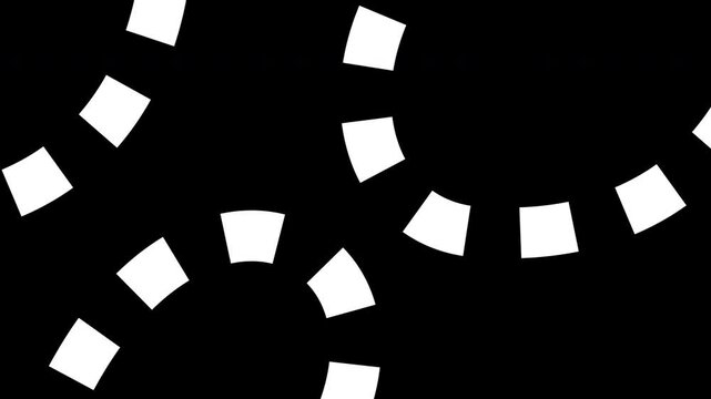 Dashes line on black background 4k animation video