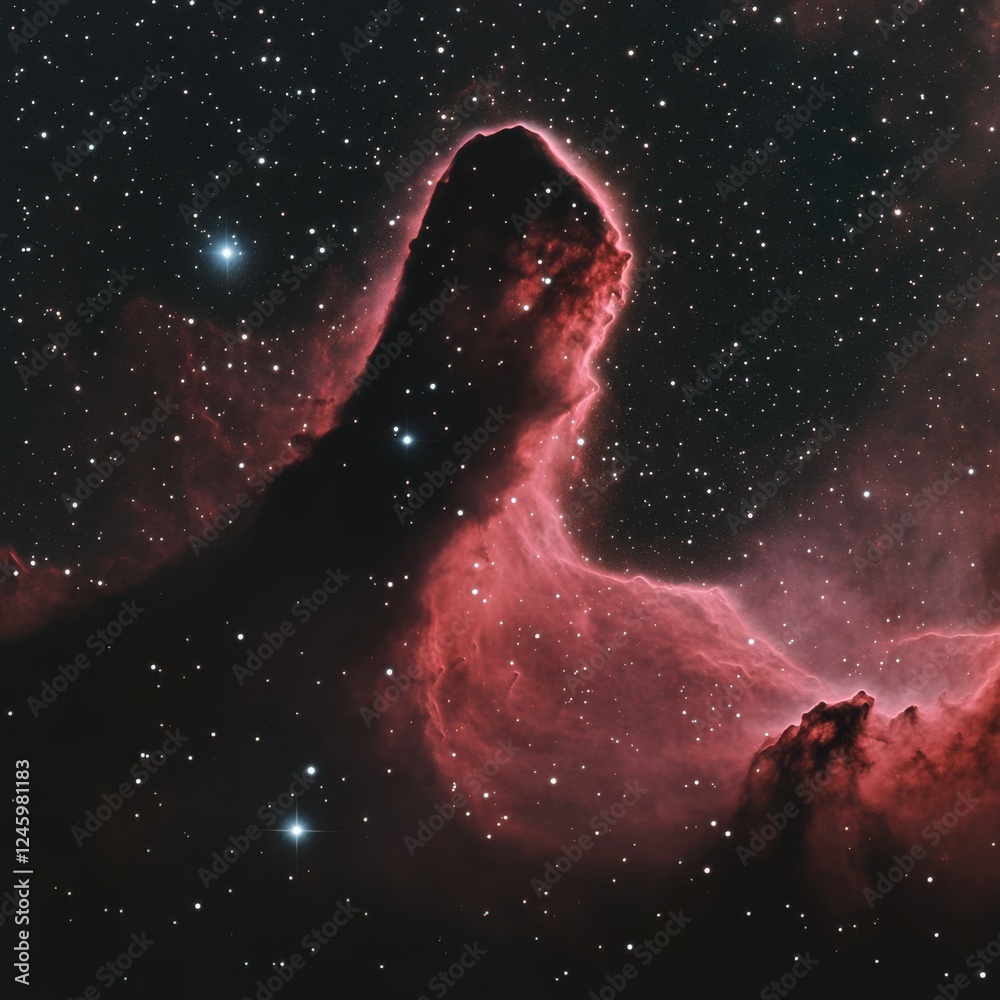 Wall mural large colorful nebula in deep space with soft glowing colors and celestial elements