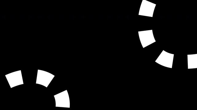 Dashes line on black background 4k animation video