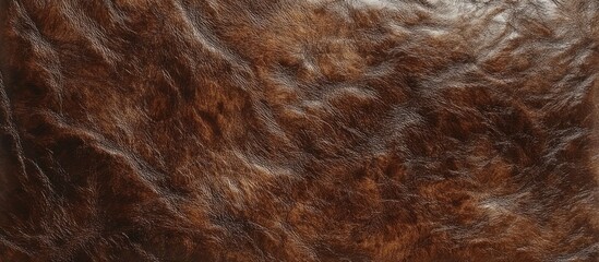 Brown fur cow leather texture with a rich and detailed appearance ideal for backgrounds and design projects.