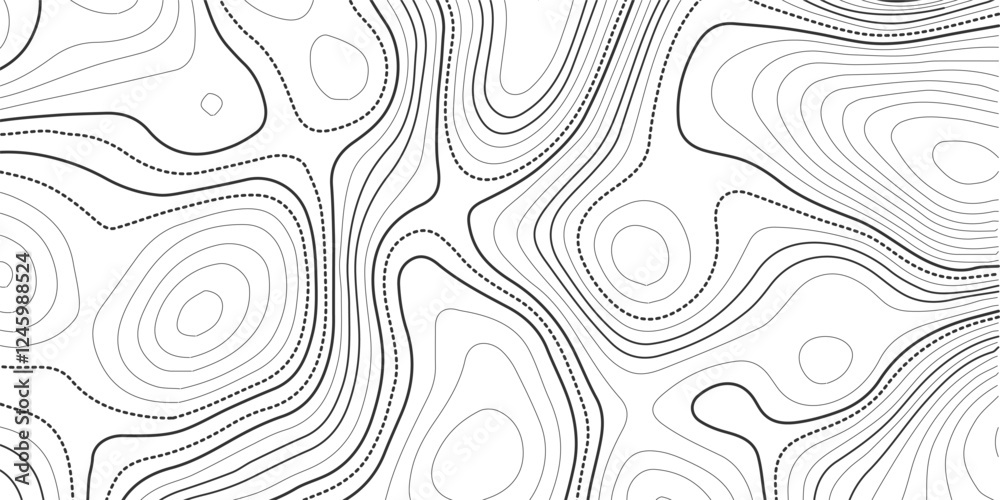 Poster topographic map , vector, abstract height lines on white background