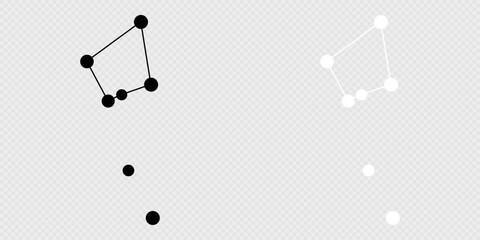 Norma constellation map set. Vector illustration. © Ruslan