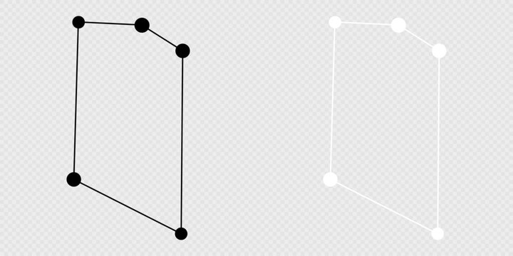 Microscopium constellation map set. Vector illustration.