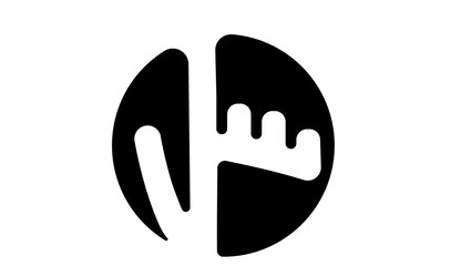 click here , black isolated silhouette