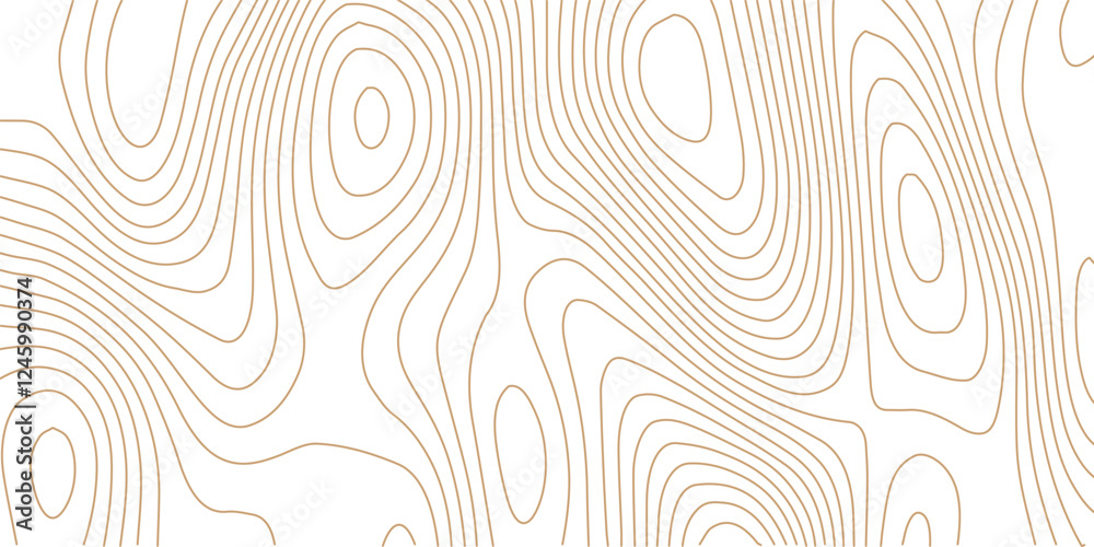 Fototapete Topographic map background geographic line map with elevation assignments. Modern design with White golden background with topographic wavy pattern design. paper texture Imitation of a geographical 