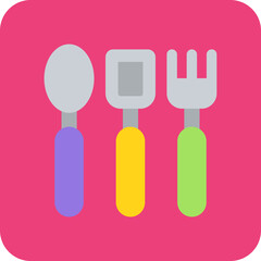 Fototapeta premium Baby cutlery Icon