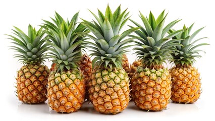 Obraz premium bunch of pineapple isolated on white background