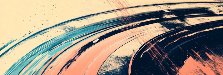 Racing, vintage retro grunge style Event template with space for text. Textural art background .Brutal Trendy abstract modern artistic design. Banner, cover, invitation, poster. Generative Ai content