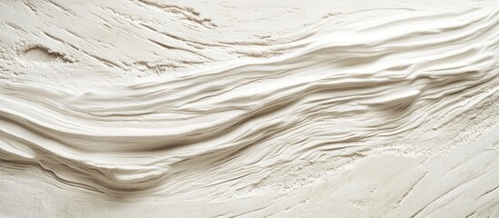 Obraz premium Textured white wooden wall background with subtle wave patterns and a smooth finish for design and decoration projects.