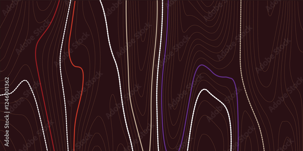 Leinwandbilder the stylized height of the topographic map contour in lines and contours. the concept of a condition