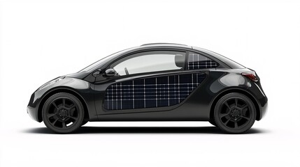 Fototapeta premium Modern Solar Powered Vehicle Design with Sleek Black Finish