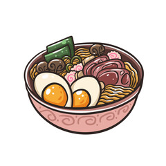 A Truly Delicious and Flavorful Bowl of Ramen Served with Eggs and a Variety of Toppings
