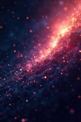 Fototapeta premium Glittering fragments of stardust scattered throughout the void, light, darkness