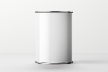 A tin can to sell the product. Tin can mocap. Space for text and logo.