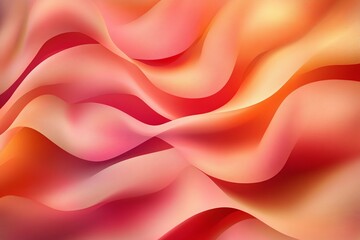 Abstract Gradient Wavy Lines in Vibrant Orange and Pink Tones with Soft Textured Background