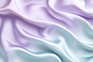 Obraz premium Flowing Pastel Purple and Cyan Silk Fabric with Soft Wrinkles and Smooth Texture Background