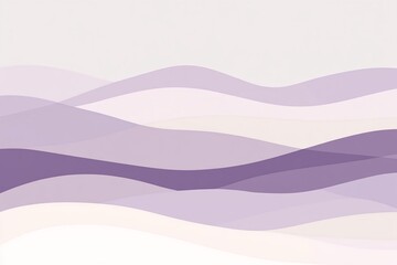 Abstract Soft Purple and White Transparent Wave Layers on Minimal Light Background