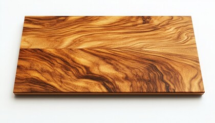 Stunning Wooden Panel Featuring Intricate Grain Patterns Against a Clean White Background, Perfect for Interior Design and Artistic Projects.