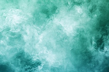 Fototapeta premium Abstract Green Smoke Texture with Soft White Misty Swirls on Gradient Background