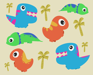 handdrawn dinosaur scandinavian style illustration. Fun kids design element for learning poster, banner, book