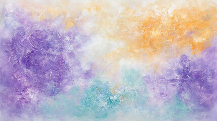 Fototapeta premium Abstract pastel painting with purple and yellow hues