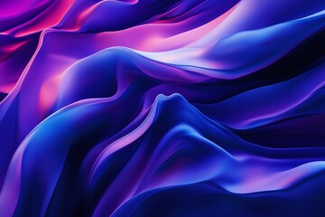 Fototapeta premium Abstract Fluid Waves in Vibrant Blue and Purple Gradient with Smooth Flowing Textures