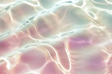 Fototapeta premium Abstract Wavy Light Patterns in Soft Pink and Aqua Gradient with Fluid Ripples and Texture