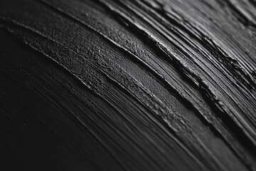 Fototapeta premium Textured Abstract Black Background with Rough Painterly Brush Strokes and Matte Finish