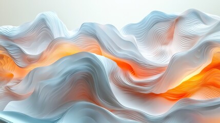 Obraz premium Abstract Colorful Waves of Soft Flowing Shapes and Textures