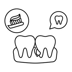 Pulpitis Fluoride treatments for Tartar and Plaque effected teeth concept, Periapical Abscess vector icon design, Dentistry symbol, Healthcare sign, Dental instrument illustration