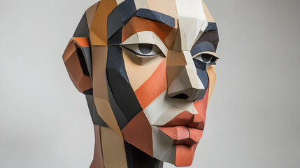 paper-cut collage of a jazz band with fragmented instruments and layered figures 