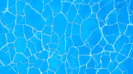 Broken blue glass surface texture. Background for banner, backdrop or texture. Generative AI