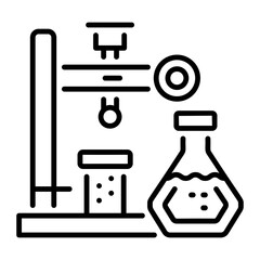 A line style icon of laboratory 