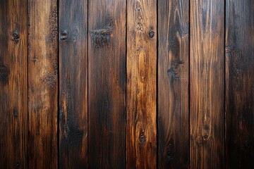 Obraz premium Rustic Wooden Plank Wall Texture with Warm Brown Tones for Natural Background or Design Use