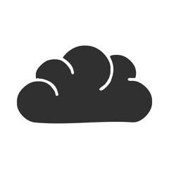 clouds silhouette style icon design, Weather forecast and meteorology theme Vector illustration