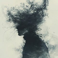 Fototapeta premium The Dissolution of a Figure into Dark Fragments