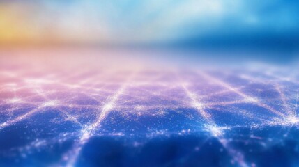 Abstract Night Cityscape Glowing Lights and Pastel Colors