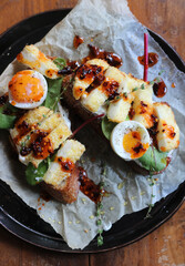 Toast sweet potato halloumi sweet chili