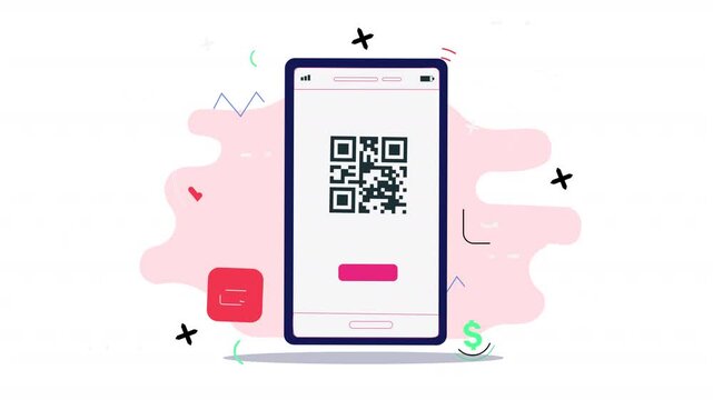 Show barcode art in vector animation. Using barcodes as the main design element, characters and scenes come to life through clean, geometric patterns and sharp visuals.