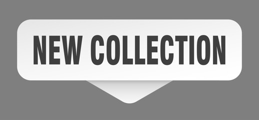 new collection sticker. new collection sign isolated on gray background