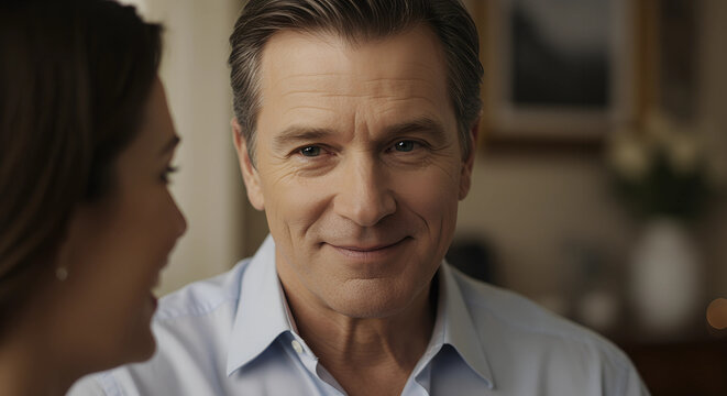 A person feeling love, showcasing the expression of connection and caring.