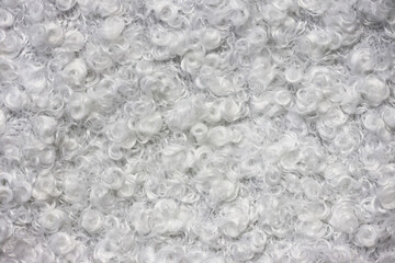Obraz premium Real white sheep wool texture for pattern and background.