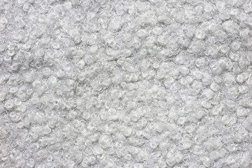 Real white sheep wool texture for pattern and background.