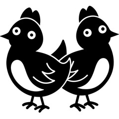 birds on a white background