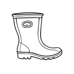 rain boot vector illustration