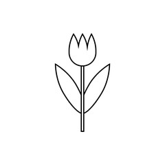 Flower icon vector. Garden illustration sign. Flora symbol or logo.