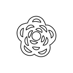 Flower icon vector. Garden illustration sign. Flora symbol or logo.